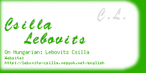 csilla lebovits business card